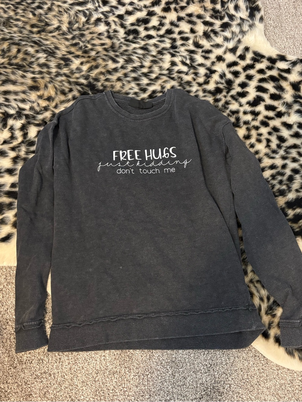 “Free Hugs” Sweater - Charcoal